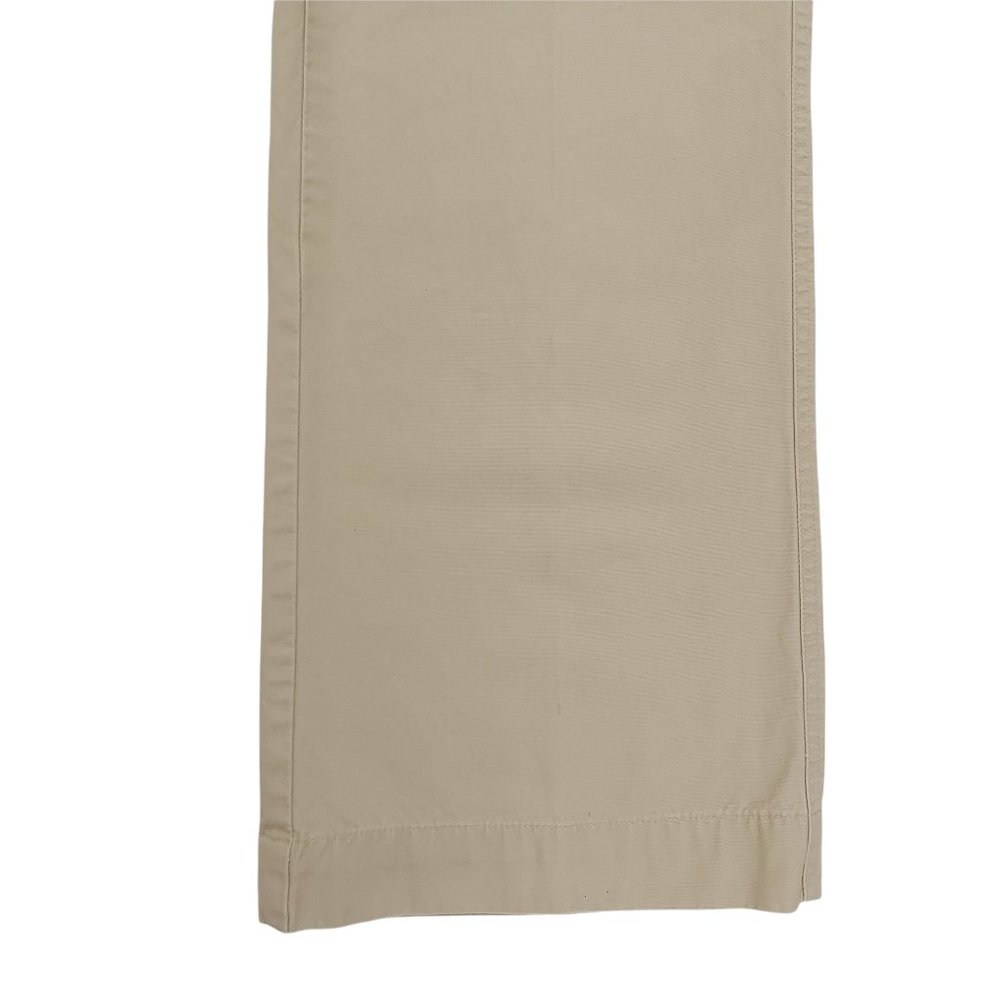 Banana Republic Pants Womens Small Beige Zip Pockets Low Rise Straight Cotton - Picture 6 of 10
